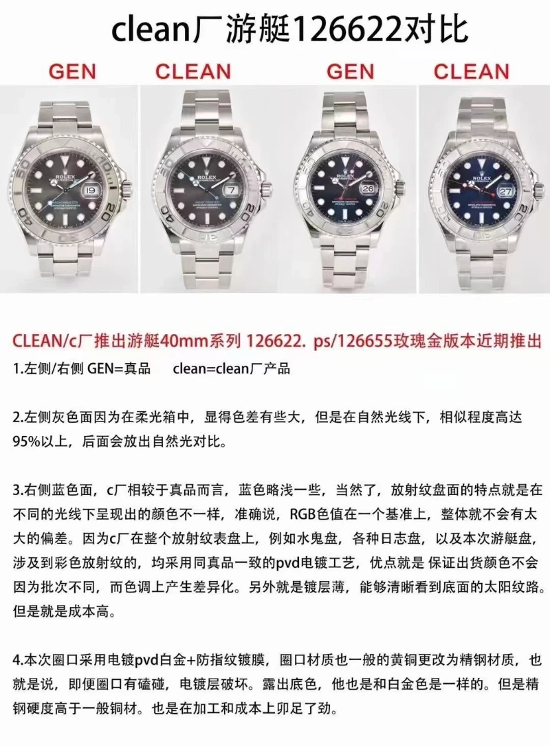 C廠 勞力士 126622 對比圖 1