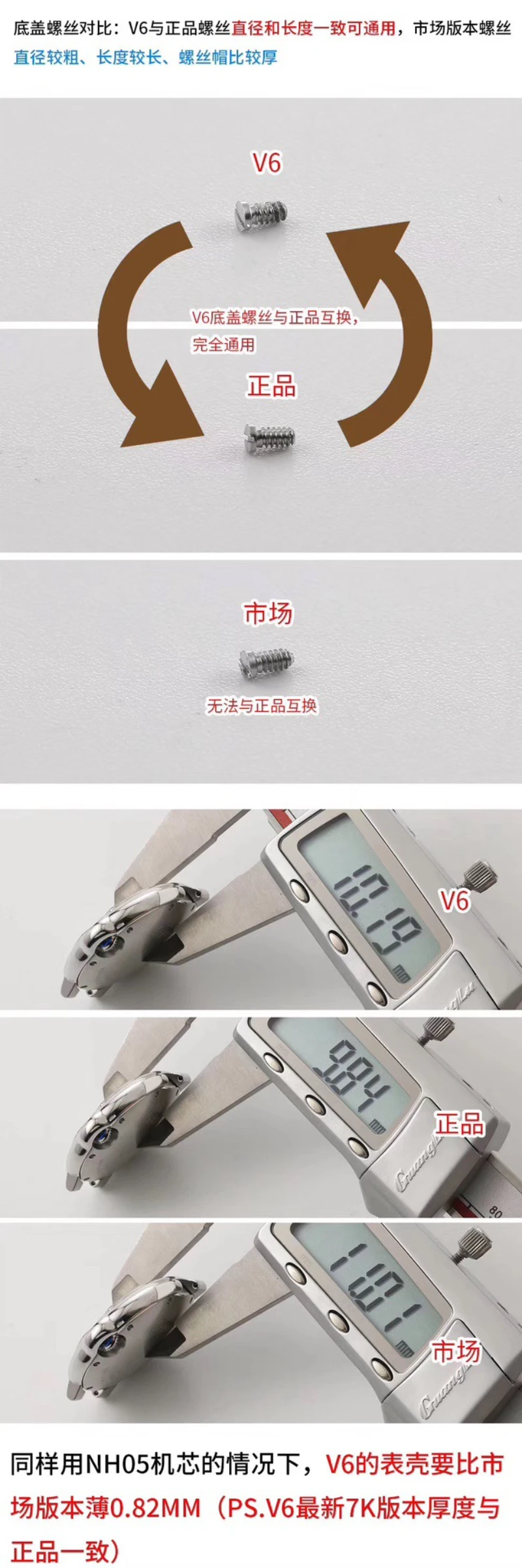 高仿卡地亞藍氣球 真假對比 (10)