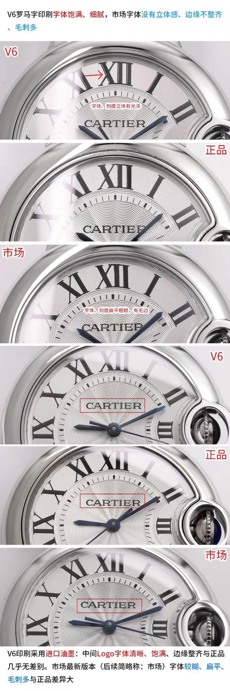 高仿卡地亞藍氣球 真假對比 (2)