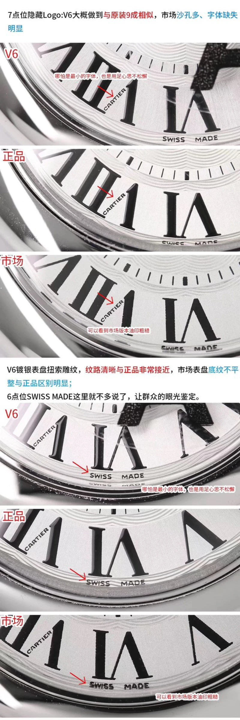 高仿卡地亞藍氣球 真假對比 (3)