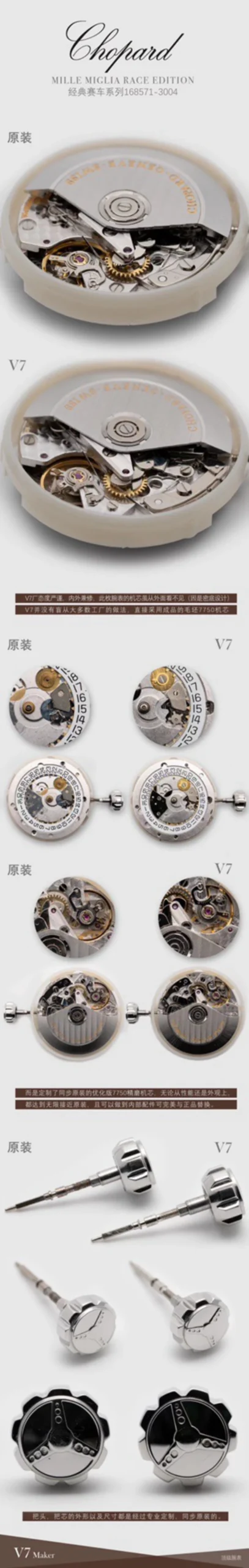 高仿蕭邦賽車真假對比 (7)