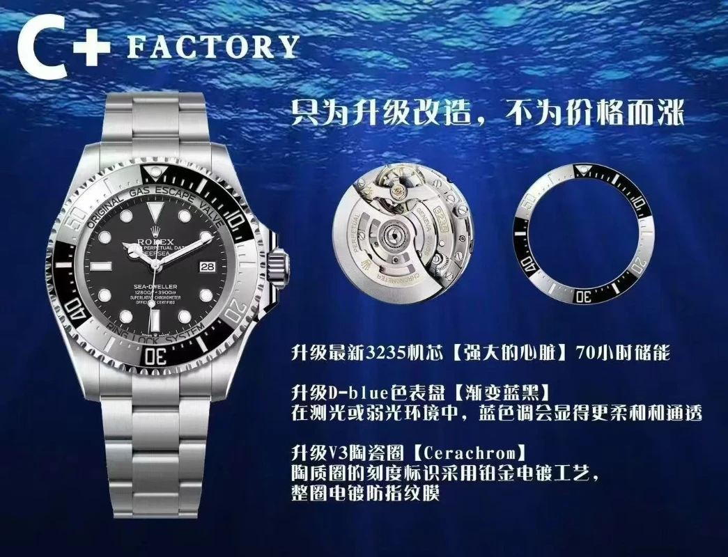 高仿勞力士 rolex deepsea 黑鬼王 44mm｜m136660